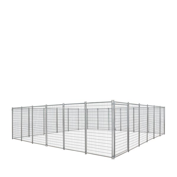 TMG Industrial 24’ x 24’ Galvanized Dog Kennel, Easy Assembly, Weather-Resistant, TMG-DCP24 For Discount