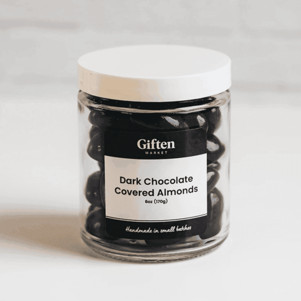 Dark Chocolate Covered Almonds - 6oz Glass Jar Online Sale - Image 3
