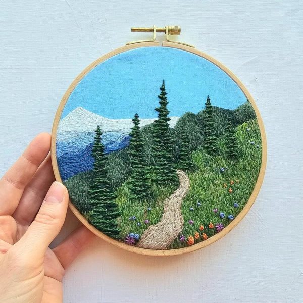 Happy Trails Landscape Embroidery Kit on Sale - Image 2