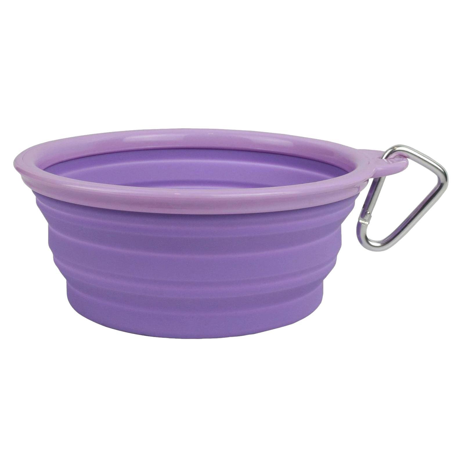 Silicone Collapsible Dog Bowl – Purple For Sale