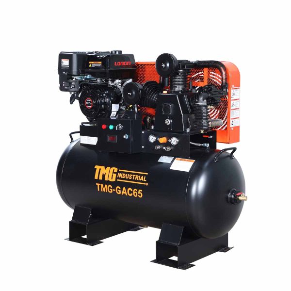 TMG Industrial 60 Gallon 2-Stage Truck Mounted Air Compressor, 14 HP LONCIN G420F Engine, , Horizontal Tank, 18.5 CFM @ 175 PSI, TMG-GAC65 For Cheap