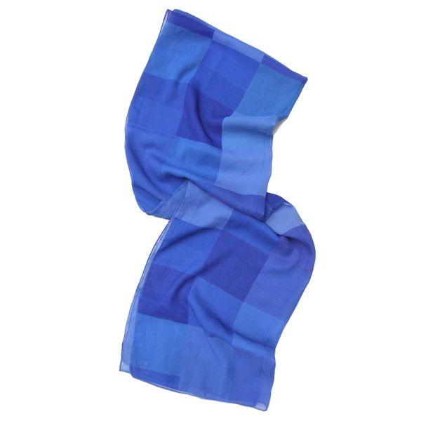 Blue Squares Scarf Online - Image 3