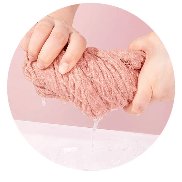Wrap  N Dry Microfiber Hair Towel - Blush For Discount - Image 3