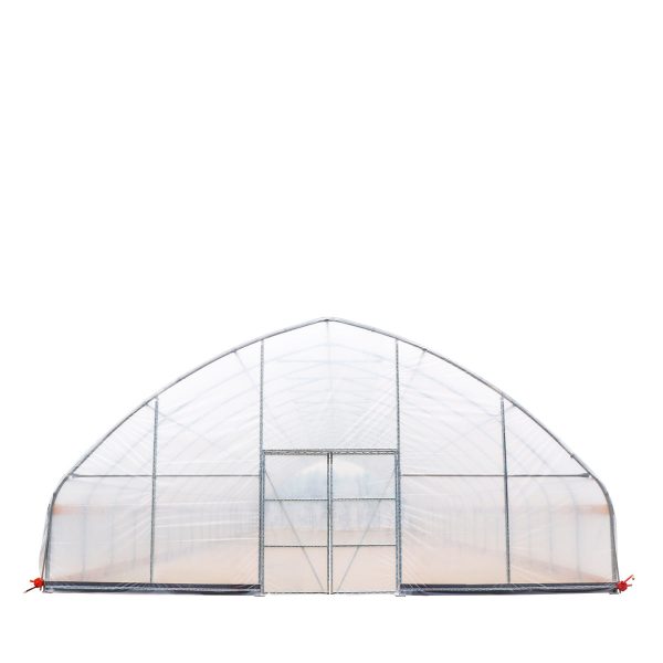 TMG Industrial 30’ x 80’ Tunnel Greenhouse Grow Tent w 6 Mil Clear EVA Plastic Film, Cold Frame, Hand Crank Roll-Up Sides, Peak Ceiling Roof, TMG-GH3080 on Sale - Image 2