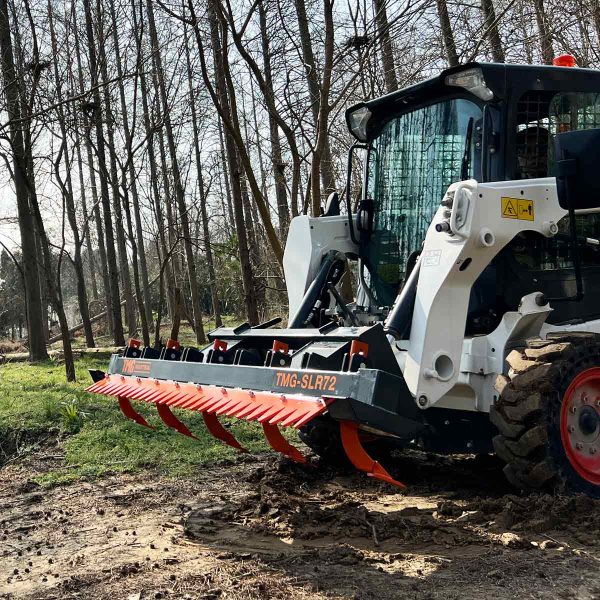 TMG Industrial 72” Skid Steer Land Ripper w Rake Comb, Scarifier, Dethatcher, Forward & Reverse, Depth Adjustable Ripping Teeth, TMG-SLR72 on Sale - Image 3