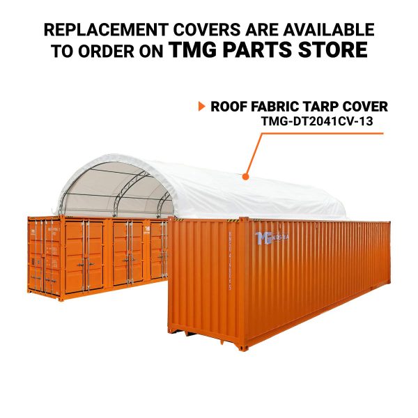 TMG Industrial Pro Series 20  x 40  Dual Truss Container Shelter with Heavy Duty 17 oz PVC Cover, TMG-DT2041CV (Previously DT2040CV) Online now - Image 4