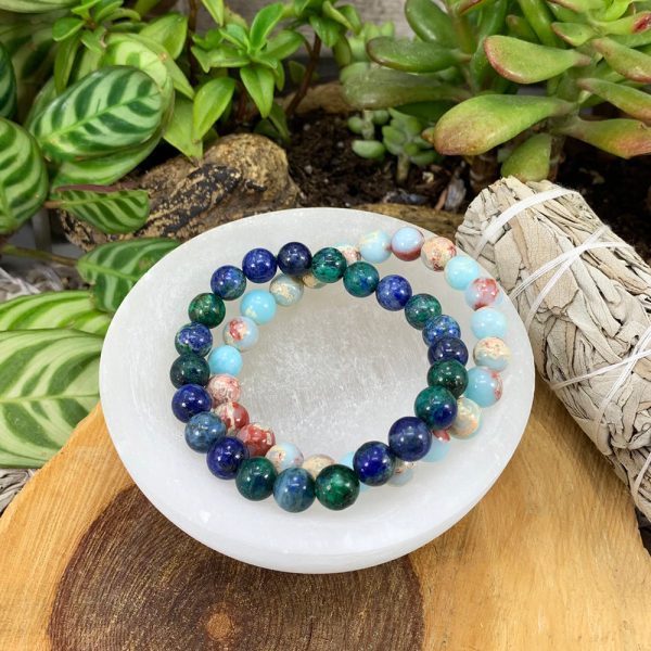 Throat Chakra Mala Bracelet Set🌈 on Sale - Image 2