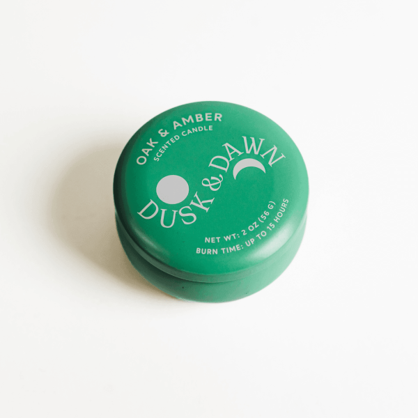 Oak & Amber Mini Tin 2oz Candle Online now - Image 2