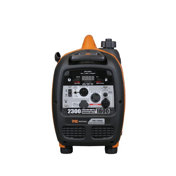 TMG Industrial 2300 Watt Digital Inverter Gasoline Generator, 79 cc OHV Engine, 6.5 Hour Run Time, 120 240 VAC, Telescopic Pull Handle, Parallel Cable Kit, TMG-2300GI Sale - Image 3
