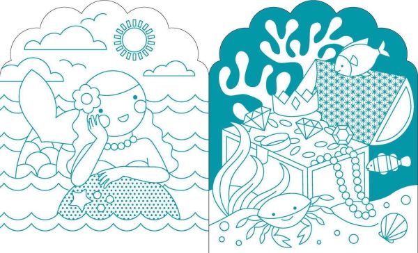 Coloring Book with Stickers: Mermaids Online Sale - Image 2