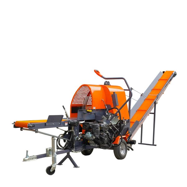 TMG Industrial Firewood Log Splitter Processor Conveyor, 24  x 15  Log Capacity, 14 HP Kohler Engine, 18” STIHL Chainsaw, TMG-GLS20 Supply - Image 3