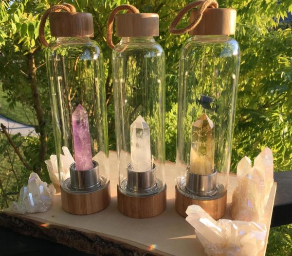 Crystal Wand Water Bottle + Protective Sleeve (Bamboo) 💧 Supply - Image 2