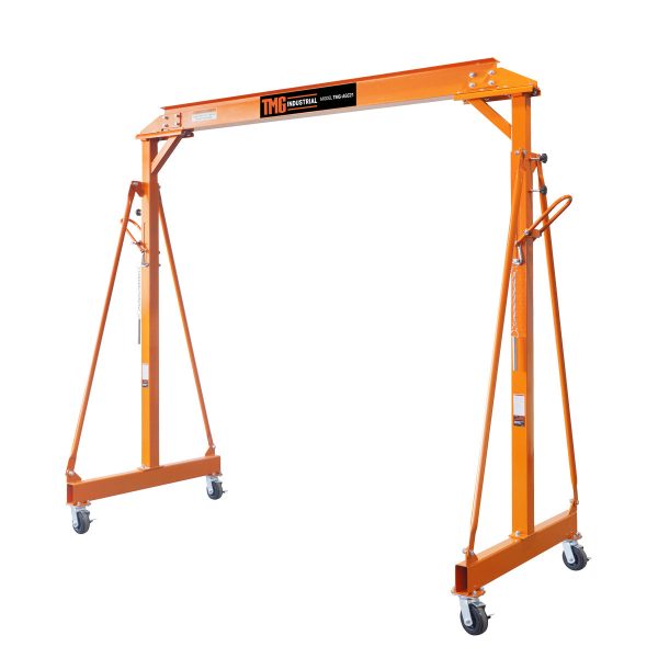 TMG Industrial 4400-lb Adjustable Height All-Steel Gantry Crane, Auto-Lock, 95” Min. Height, 142” Max. Height, Locking Swivel Caster Wheels, TMG-AGC21(Previously TMG-AGC20) Cheap