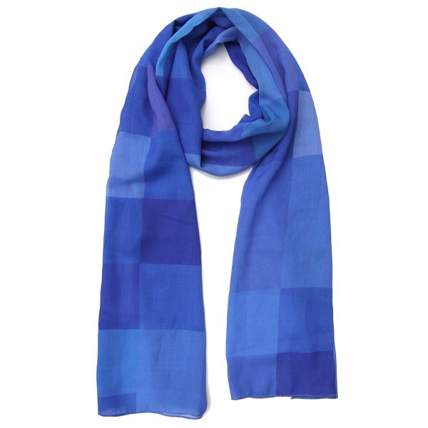 Blue Squares Scarf Online