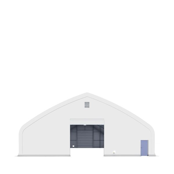 TMG Industrial Pro Series 70  x 150  Dual Truss Storage Shelter with Heavy Duty 32 oz PVC Cover & Drive Through Doors, TMG-DT70150-PRO on Sale - Image 2