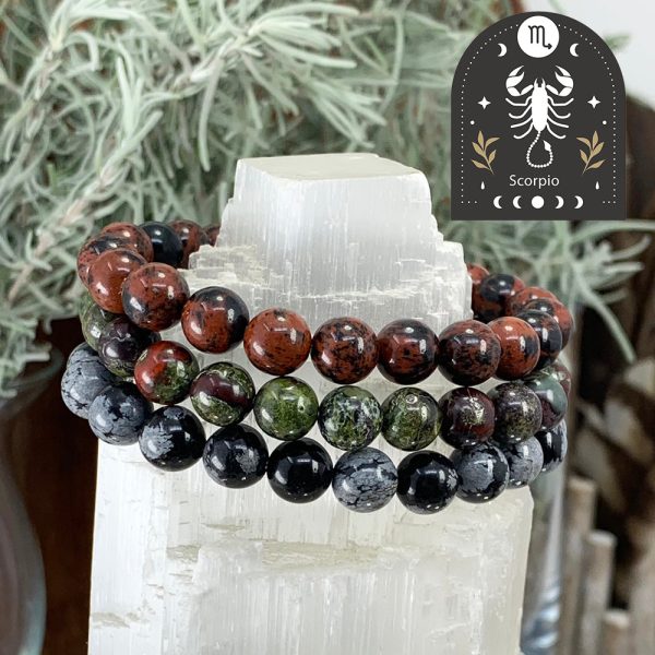 ♏ Scorpio - October 23rd - November 21st - Zodiac Astrology Crystal Bracelets Set For Sale
