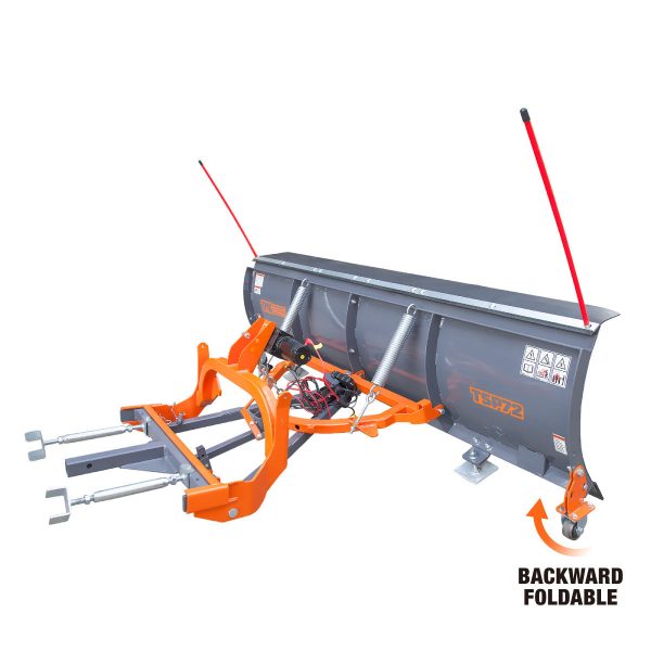 TMG Industrial 72” Truck SUV Front Mount Snow Plow Pusher, Left and Right Angle, 2” Mount Receiver, Wireless Winch Control, TMG-TSP72 on Sale - Image 2