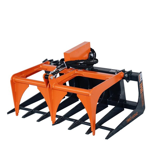 TMG Industrial 42” Mini Skid Steer Skeleton Grapple Attachment, Toro Style Mount, 24” Arm Opening, 2000 lb Weight Capacity, TMG-SG42 Hot on Sale