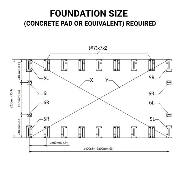 TMG Industrial Pro Series 30  x 63  Dual Truss Storage Shelter with Heavy Duty 17 oz PVC Cover & Drive Through Doors, TMG-DT3063-PRO Online now - Image 5