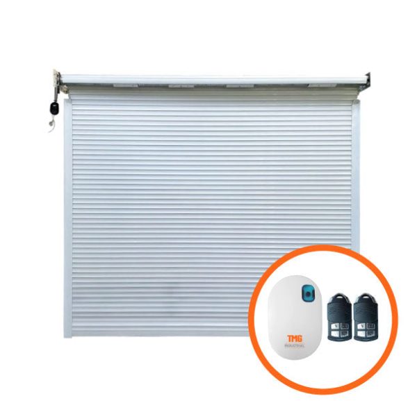 TMG Industrial Motorized Roll-Up Door Kit for TMG-MS25 Series Metal Barn Sheds, With Two Remote Controls, AC Motor, TMG-MS2500-RD101 Online