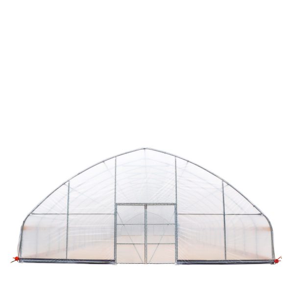 TMG Industrial 30’ x 100’ Tunnel Greenhouse Grow Tent w 6 Mil Clear EVA Plastic Film, Cold Frame, Hand Crank Roll-Up Sides, Peak Ceiling Roof, TMG-GH30100 For Cheap - Image 2