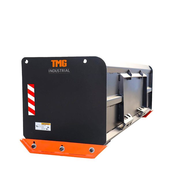 TMG Industrial 7’ Skid Steer Snow Pusher w Steel Cutting Edge, Pivoting Wear Shoes, Side Braces, 40-70 HP, TMG-SP07 Online now - Image 2