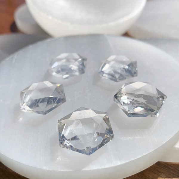 Clear Quartz Sacred Geometry Faceted Crystal Fashion - Image 4