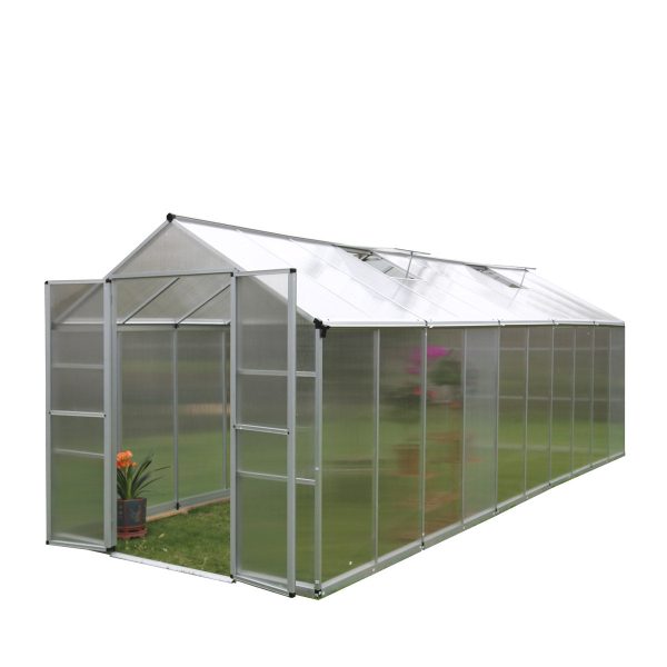TMG Industrial 8  x 20  Aluminum Frame Greenhouse w 4 mm Twin Wall Polycarbonate Panels, UV Protected Panels, TMG-GH820 Online Hot Sale