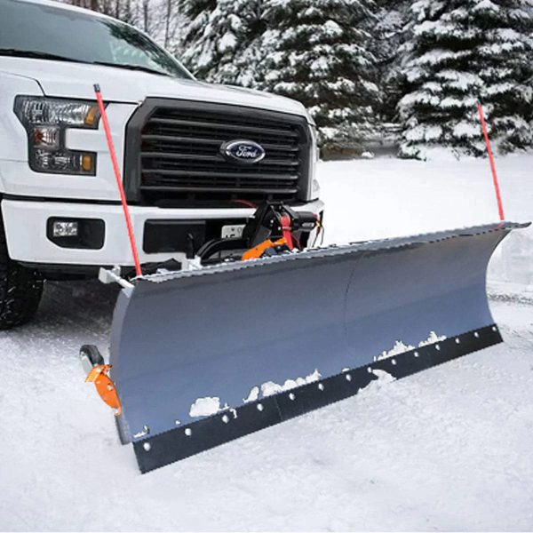 TMG Industrial 72” Truck SUV Front Mount Snow Plow Pusher, Left and Right Angle, 2” Mount Receiver, Wireless Winch Control, TMG-TSP72 on Sale - Image 3