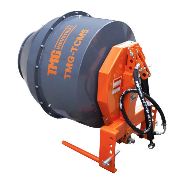 TMG Industrial 5 Cu-Ft 3-Point Hitch Cement Mixer, PTO Shaft Included, Category 1 & 2 Hookup, TMG-TCM5 Online Sale