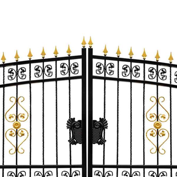TMG Industrial 16-ft Bi-Parting Deluxe Wrought Iron Ornamental Gate, 100% Solid Forged Steel, Powder Coated, TMG-MG16 Cheap - Image 5