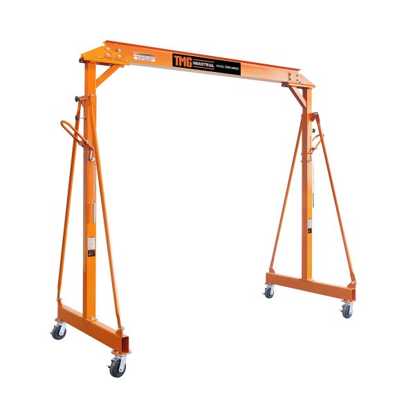 TMG Industrial 4400-lb Adjustable Height All-Steel Gantry Crane, Auto-Lock, 95” Min. Height, 142” Max. Height, Locking Swivel Caster Wheels, TMG-AGC21(Previously TMG-AGC20) Cheap - Image 2