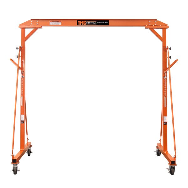 TMG Industrial 2200-lb Adjustable Height All-Steel Gantry Crane, Auto-Lock, 95” Min. Height, 142” Max. Height, Locking Swivel Casters, TMG-AGC11(Previously TMG-AGC10) Online Hot Sale - Image 2