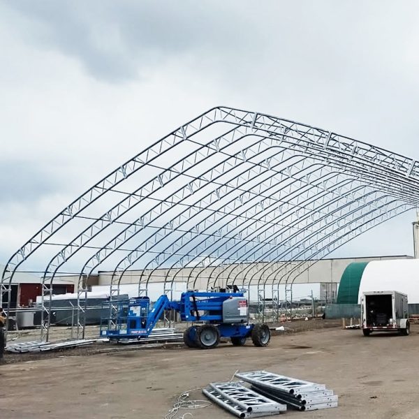 TMG Industrial Pro Series 70  x 120  Dual Truss Storage Shelter with Heavy Duty 32 oz PVC Cover & Drive Through Doors, TMG-DT70120-PRO on Sale - Image 4