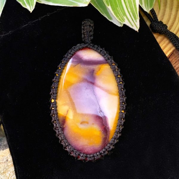 Mookaite Macramé Pendant Necklace on Sale - Image 5