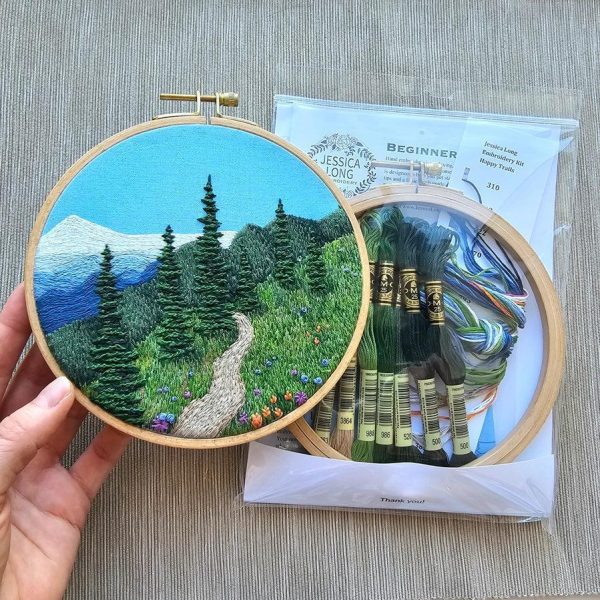 Happy Trails Landscape Embroidery Kit on Sale - Image 3