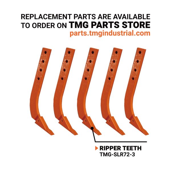 TMG Industrial 72” Skid Steer Land Ripper w Rake Comb, Scarifier, Dethatcher, Forward & Reverse, Depth Adjustable Ripping Teeth, TMG-SLR72 on Sale - Image 4