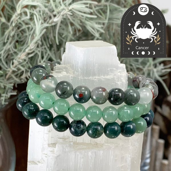 ♋ Cancer - June 21st - July 22nd - Zodiac Astrology Crystal Bracelets Set Sale